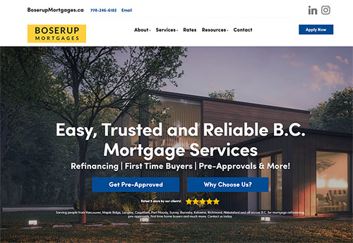 New Google Rankings Mortgage Client (SEO) - Boserup Mortgages - BC Mortgage Team