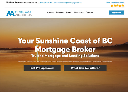 New Google Rankings Mortgage Client (SEO) - Nathan Demers - Sunshine Coast, BC Mortgage Broker