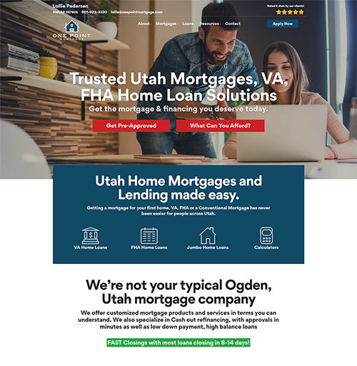 New Google Rankings Mortgage Client (SEO) - Lollie Pedersen - Ogden Utah Mortgages