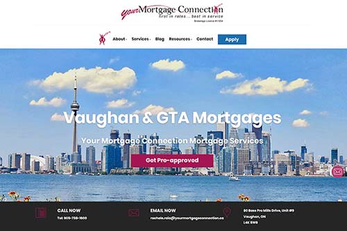 New Google Rankings Client (SEO) - Your Mortgage Connection Team - Vaughan-GTA, ON Mortgage Brokers